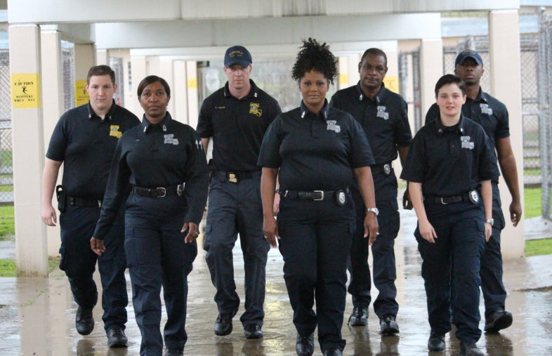 A group of seven correctional officers.